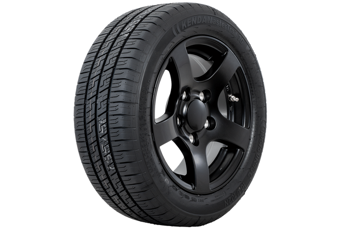 Verstärktes Anhängerrad KENDA TIRE 195/50 R13C 104/102N ALUMINIUMFELGE STARCO schwarz 6Jx13"H2 5x112 ET:30
