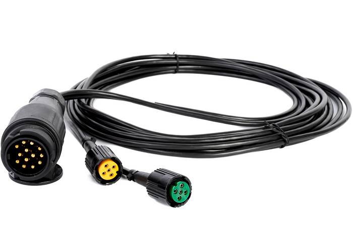 MANTES Elektroinstallation, Anhänger Abschleppwagen Kabelbaum, 5m, 13 Pol Stecker, 2x 5 Pol Bajonett