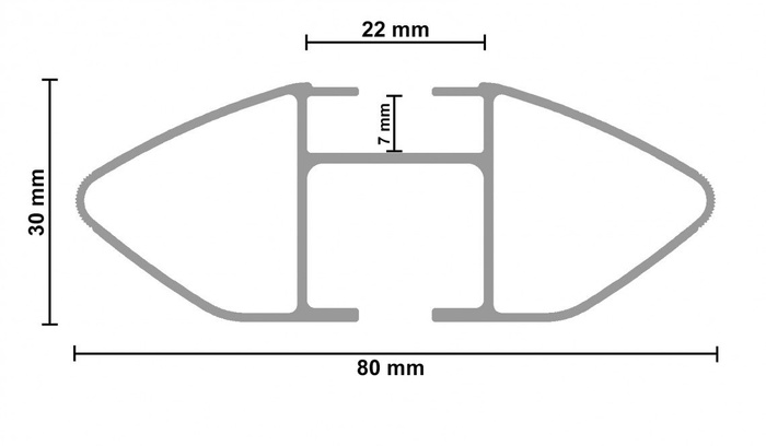 Dachträger G3 Pacific Aero 64.230-68.104 Aluminium