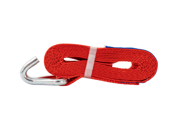 UNITRAILER 4 m/50 mm/5 t rotes Transportband mit Spannvorrichtung