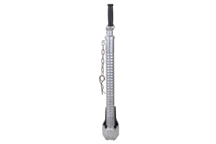 KNOTT TK48 Stützrad, Wellrohr, 300 kg, 48 mm, 700–940 mm