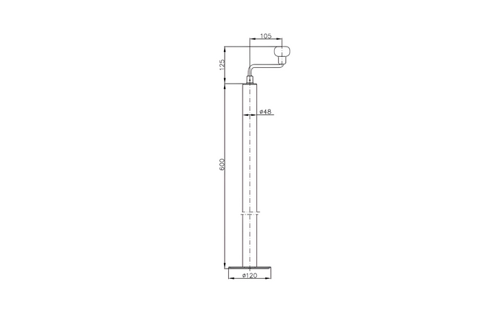 Ausziehbare Kurbelstütze mit Klemme WINTERHOFF ST48-120+KLE48 150kg 48mm 600-820mm