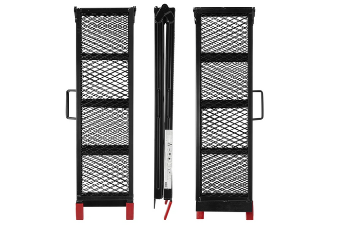 ProPlus 390094 klappbare Auffahrrampen aus Stahl für Anhänger, 203 cm, 680 kg, 2er-Set