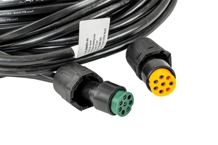 MANTES Elektroinstallation Anhängerkabelbaum 8m 13 Polig Stecker Bajonett 2x 8 Polig