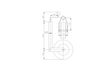 Stützrad mit Gusseisenklemme WINTERHOFF ST48-260LB+KLE48-G 150 kg 48 mm 500–710 mm